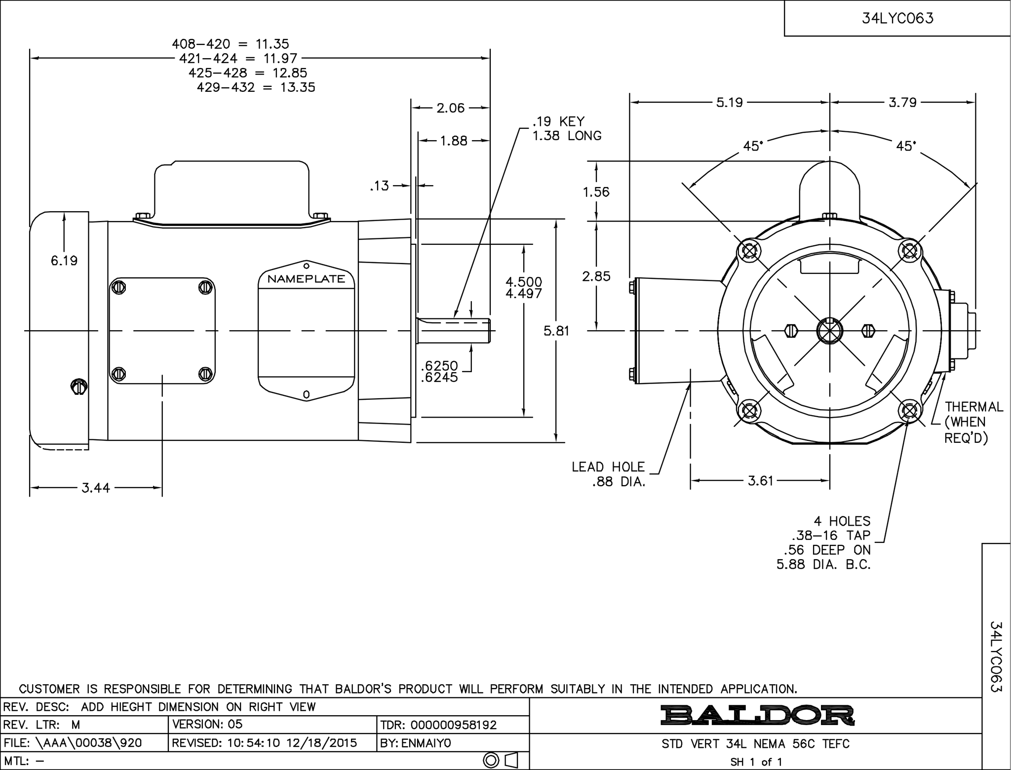 Baldor Motor Frame Size Chart | Webframes.org